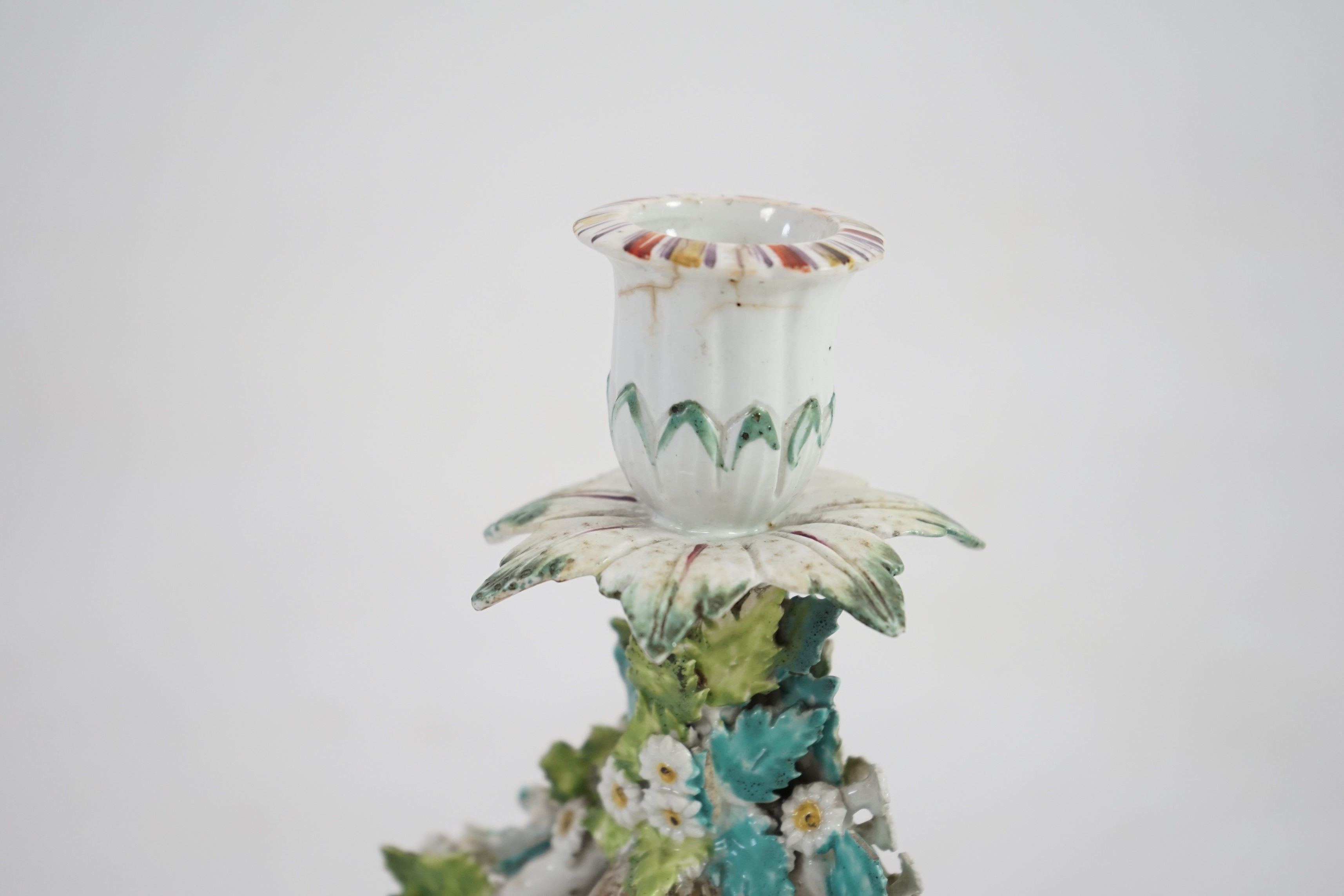 A Derby candlestick figure, c.1775